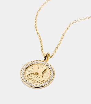 Silver Necklace LYCKA MINI ENGRAVABLE Gold plated