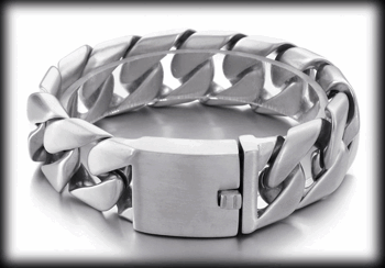 20 mm matt. Pansarlänk armband i stål. 