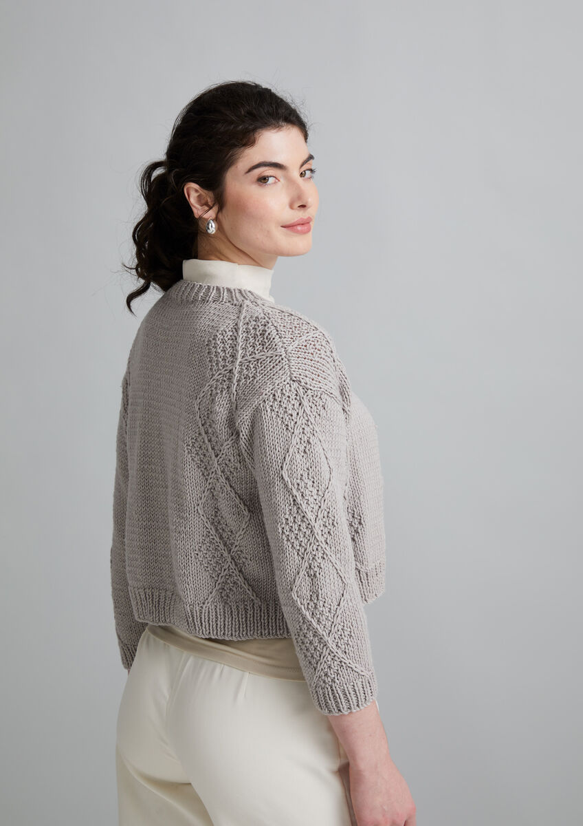 Perrin kofta i Merino Soft – helbild från sidan – Hippstick