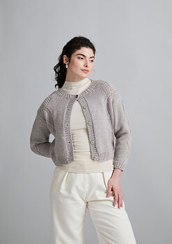 Perrin kofta i Merino Soft Clay – helbild framifrån – Hippstick