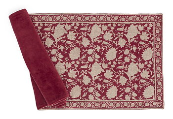 Linen Tablerunner - Indian Rose - Red - 45x150cm