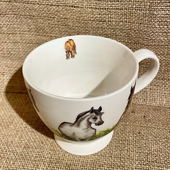 Tekopp med djurmotiv - häst