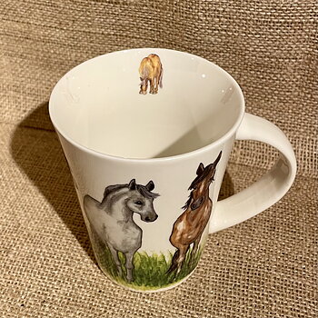 Kaffemugg med djurmotiv - häst