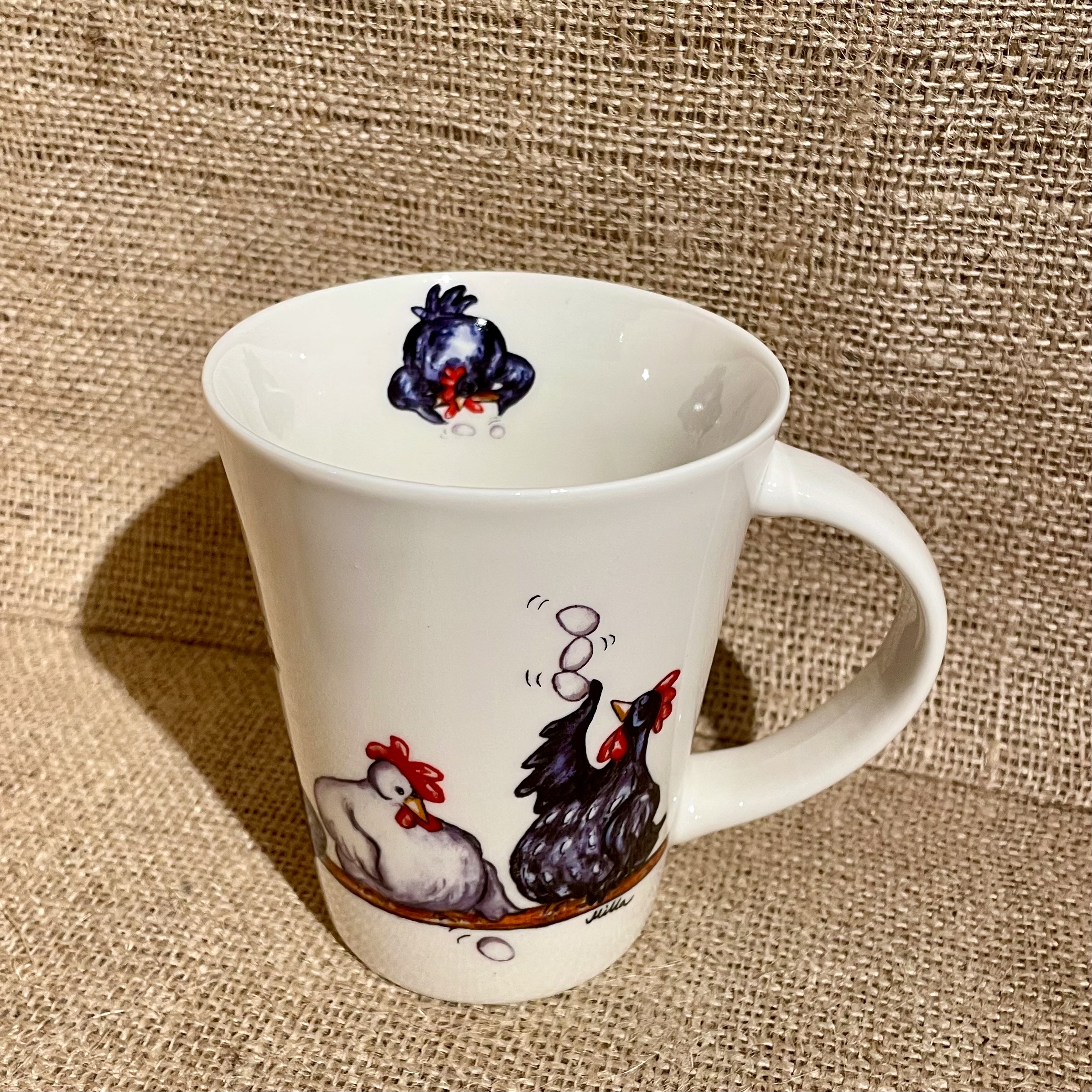 Kaffemugg med djurmotiv - höna