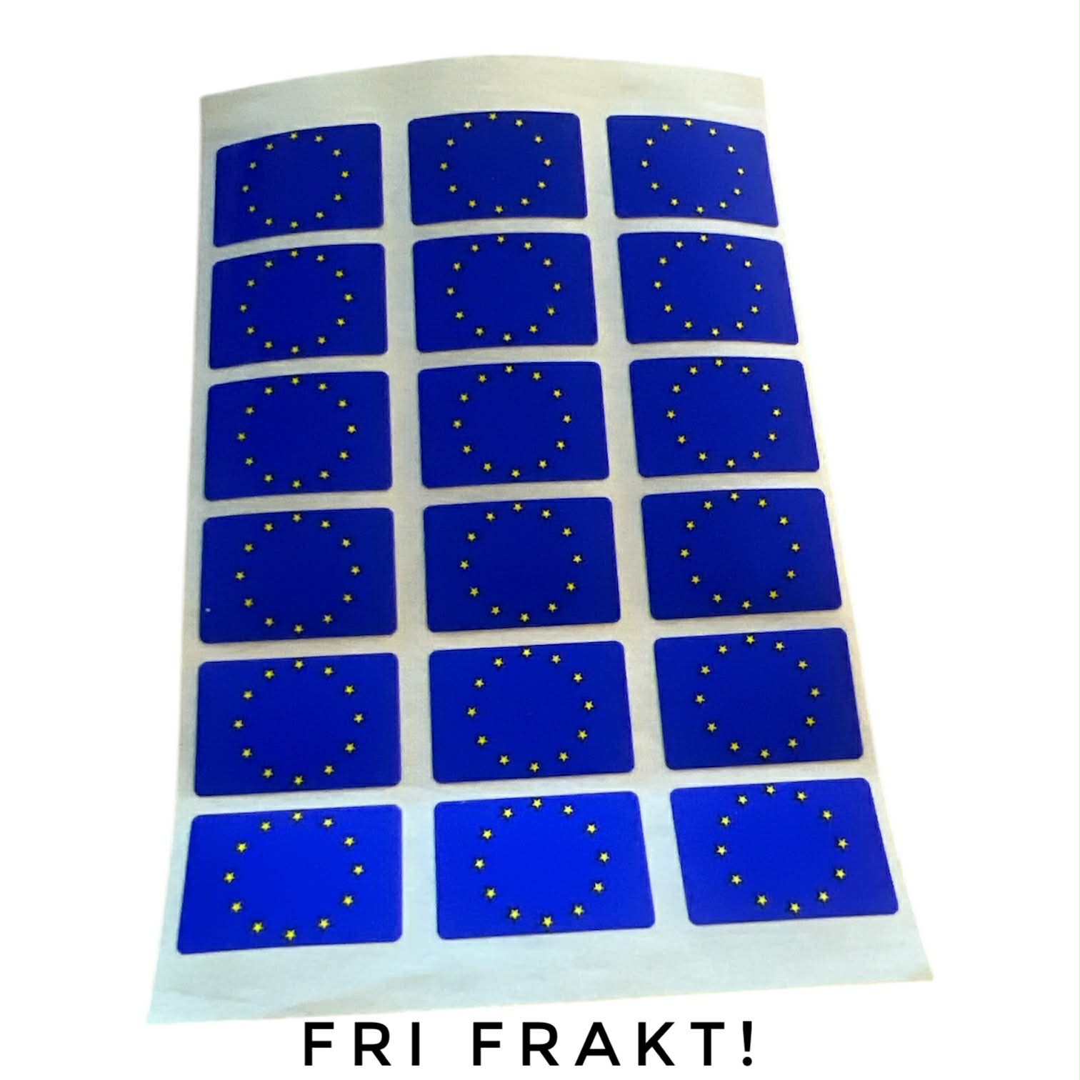 Små klisterflaggor på ark - EU 