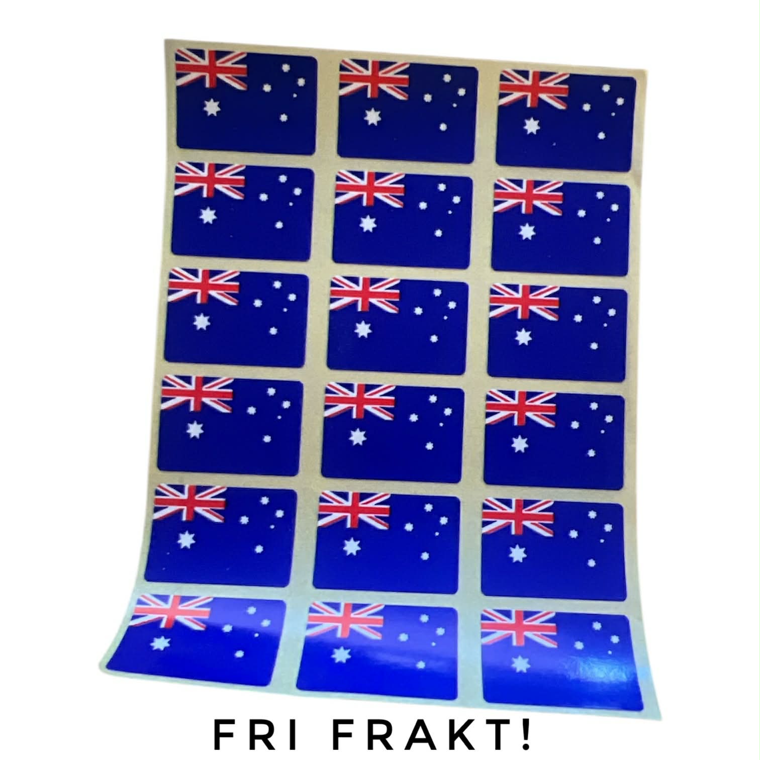 Små klisterflaggor på ark - Australien 