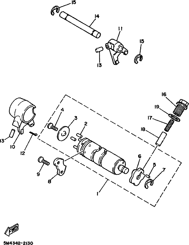 Dichtung für Ratschenbolzensatz Getriebemechanismus Yamaha Original DT50 - 2