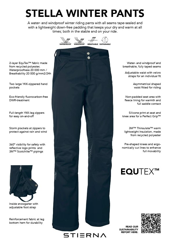 Stierna - Stella vinterridbyxa - Midnight Navy - 8