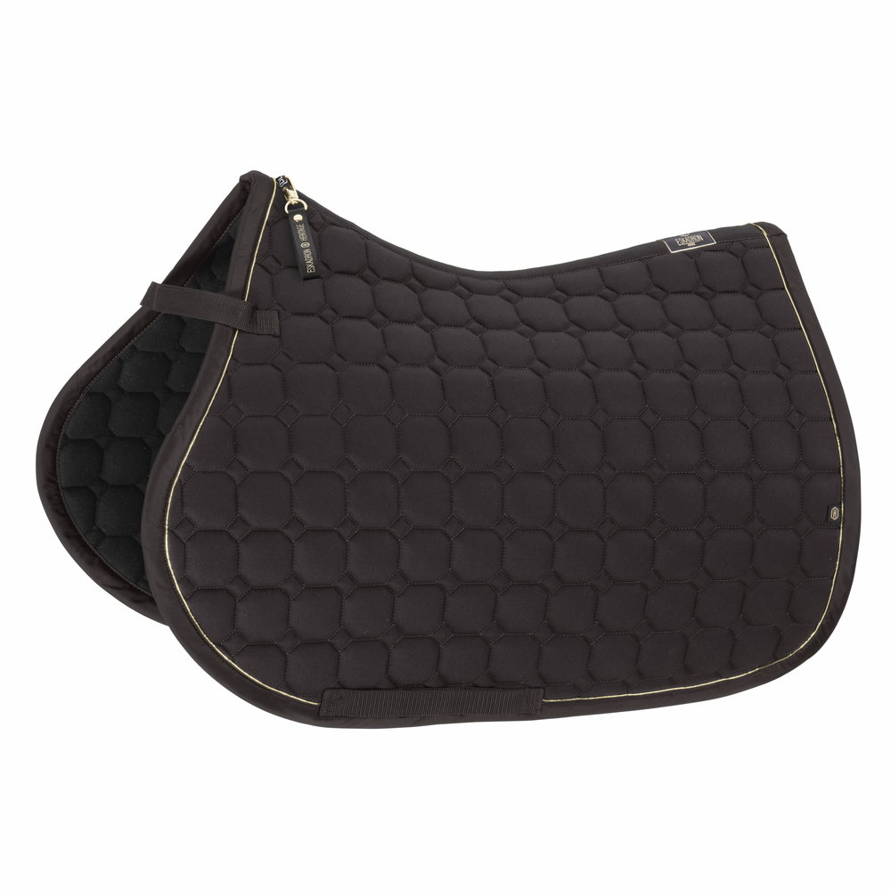 Eskadron Heritage 25/26 Cotton Saddle Pad - Black Truffle - stylish