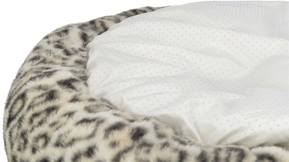 Trixie Rundbädd Leo - 50cm - Creme - Soft-edition - Leopard- print