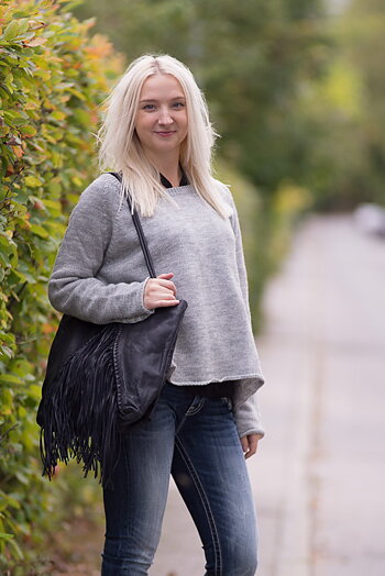 Unmade - Leather Fringe & braid Shopper Bag Black