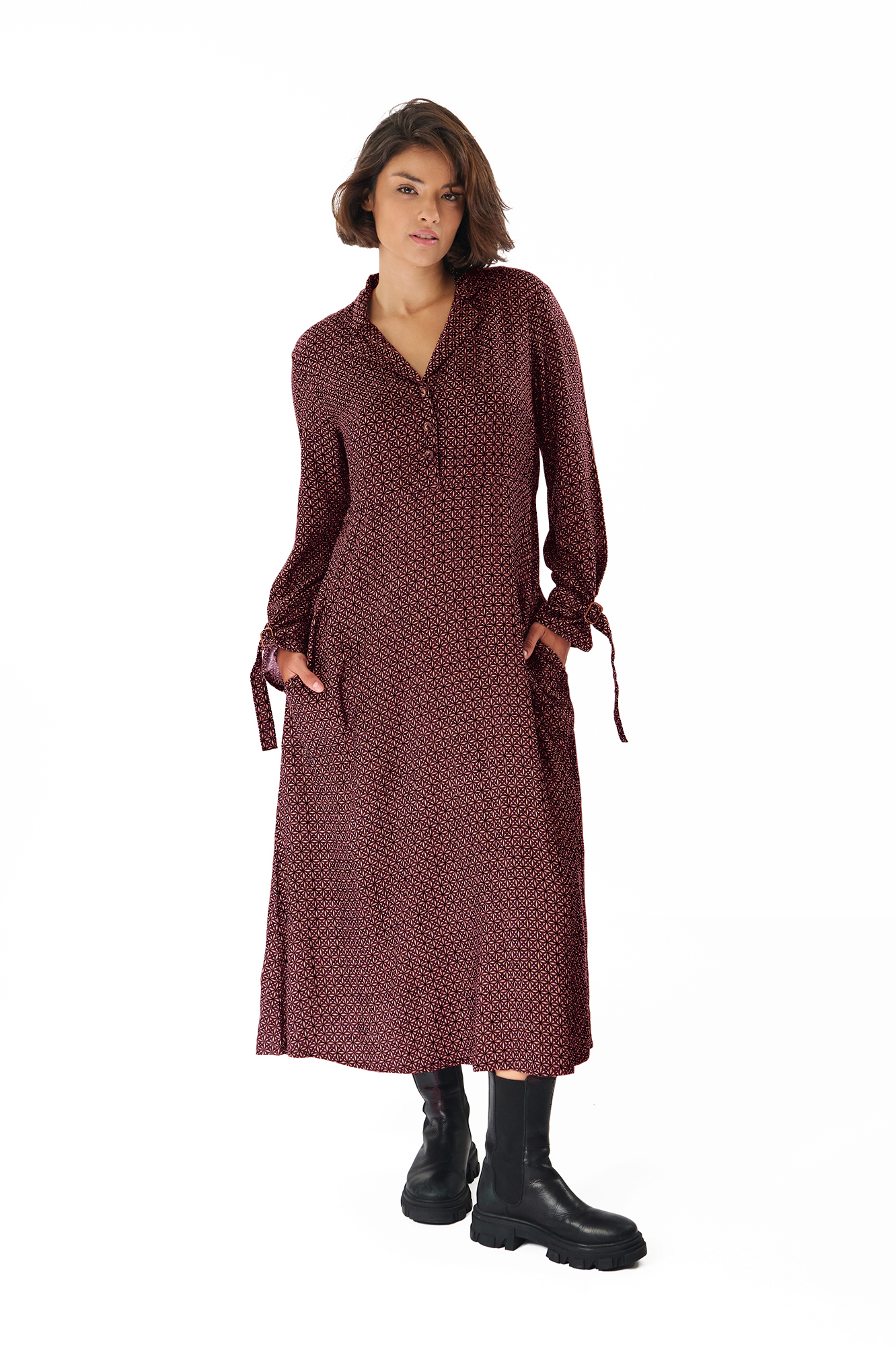 Grace dress  burgundy