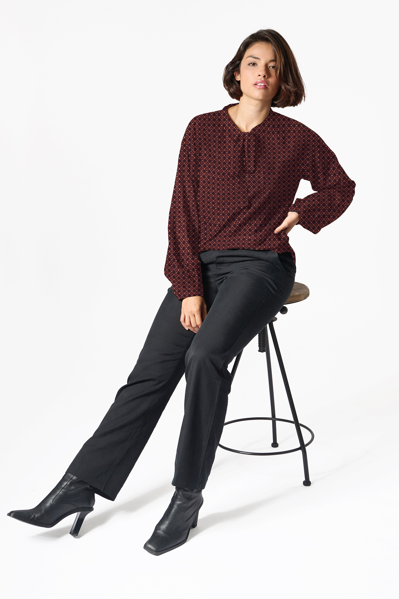 Greta shirt  burgundy