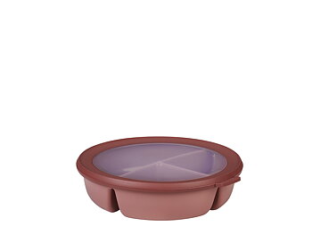 Mepal Cirqula Skål med lock trio Diameter 22 cm Vivid mauve