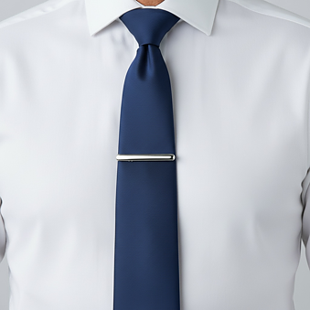 Tie Pin Kirkas pyöristetty hopea 925