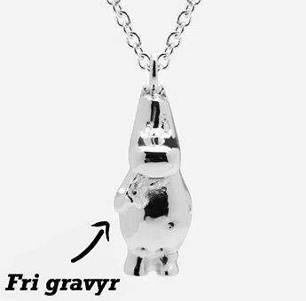Snorkmaiden Halskæde Sølvbelagt gratis gravering