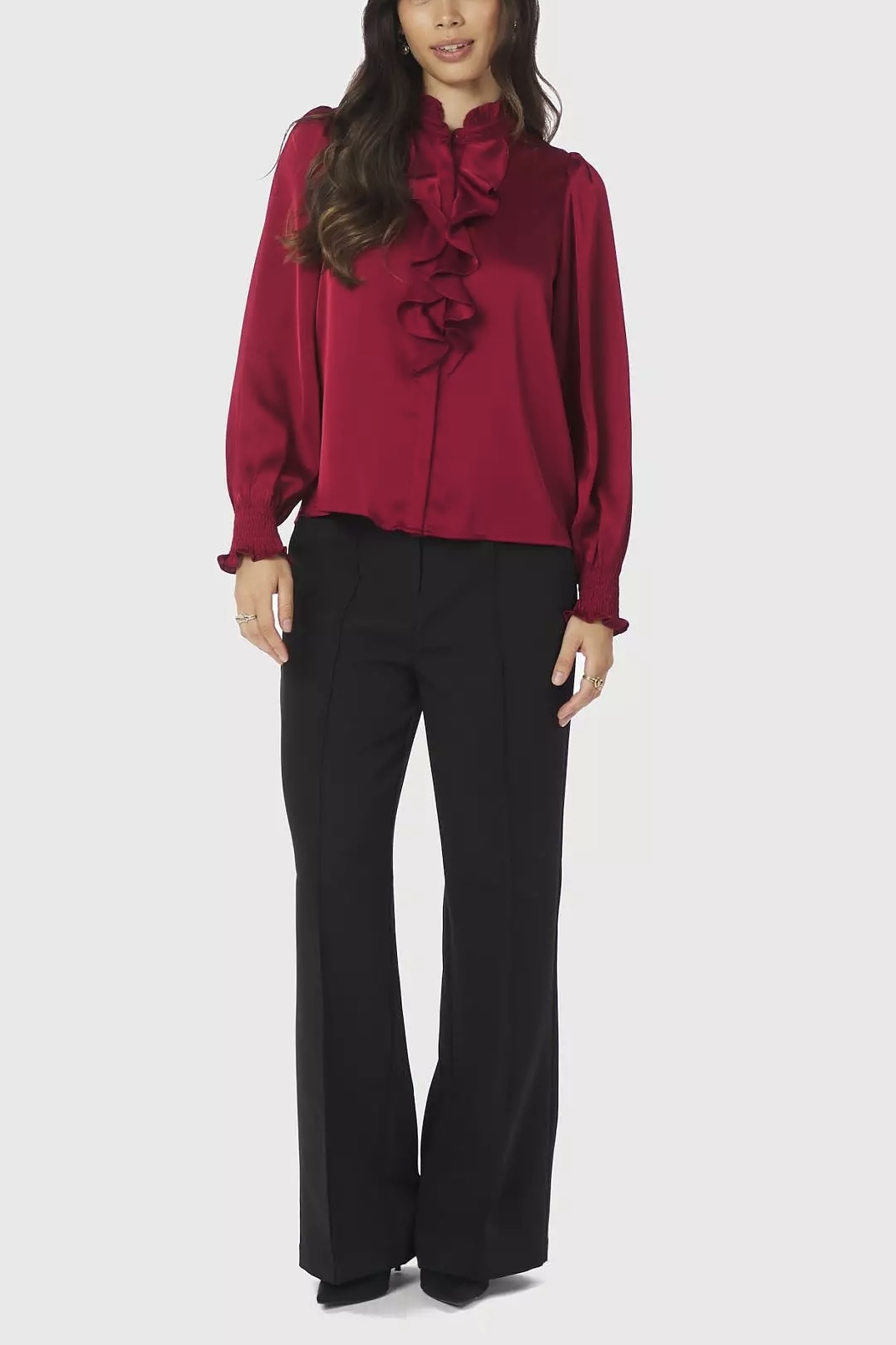 Neo Noir  - Zamola Blouse Dark Red - 2
