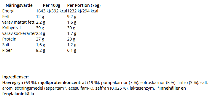 Proteingröt Saffran - 750g - 2