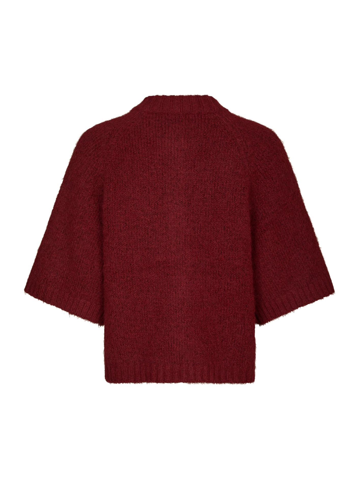 Neo Noir -  Benuta Fluff  Knit Cardigan Dark Red - 6