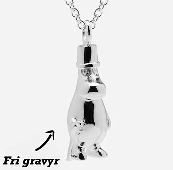 Moominpappa Necklace Silver plated free engraving