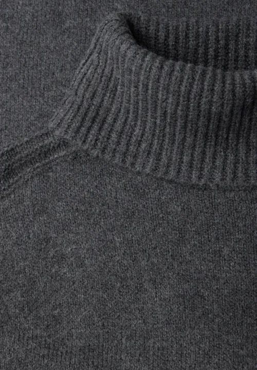 Cosy Sweater With Rollneck - Gravel Grey - Street One - 6