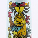 スティグ・リンドベリ  Karnevalシリーズ 雄鶏に乗る人 花瓶  Vase 1958年 (20 cm) (2)
