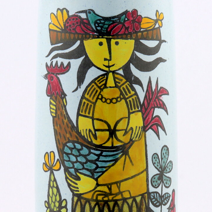 スティグ・リンドベリ  Karnevalシリーズ 雄鶏に乗る人 花瓶  Vase 1958年 (20 cm) (2)