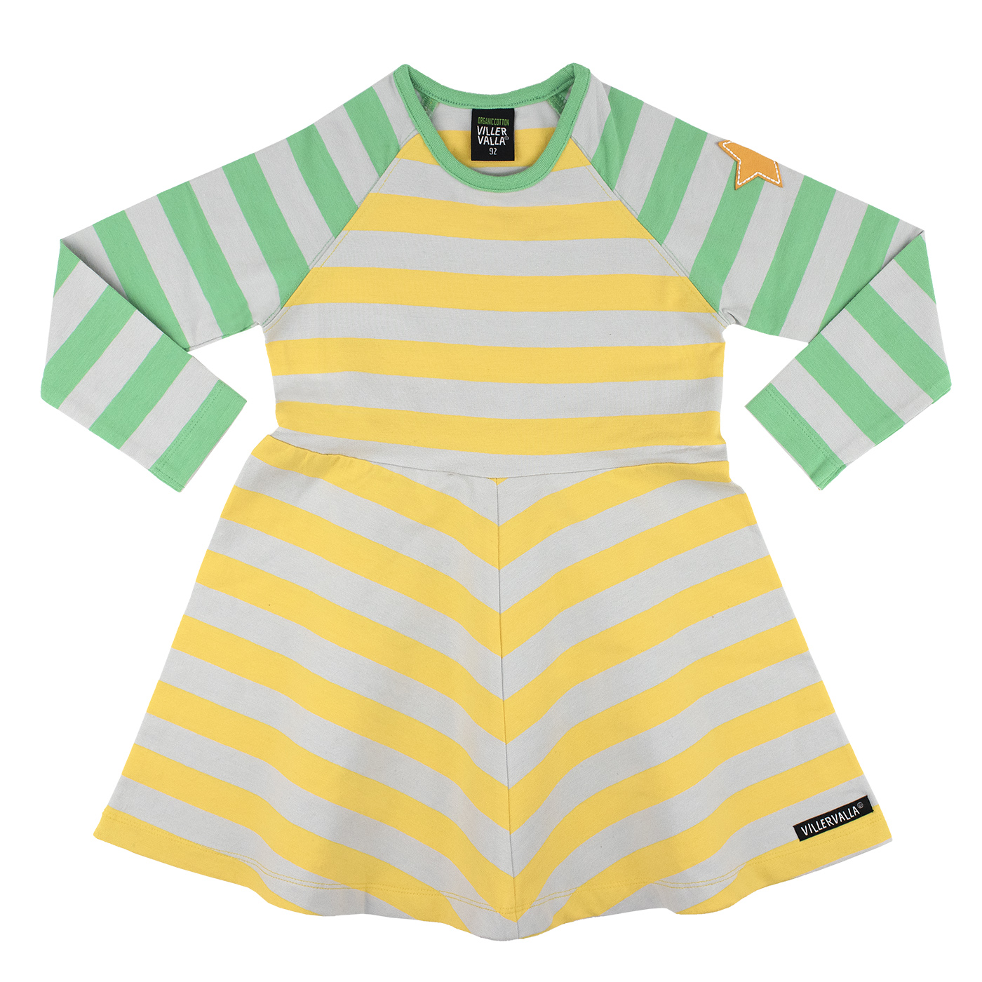 snurrklänning STRIPES FERN/BANANA