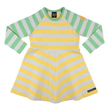 snurrklänning STRIPES FERN/BANANA