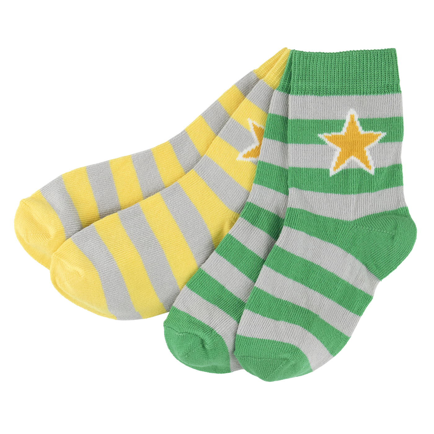 socks set STRIPES FERN, BANANA