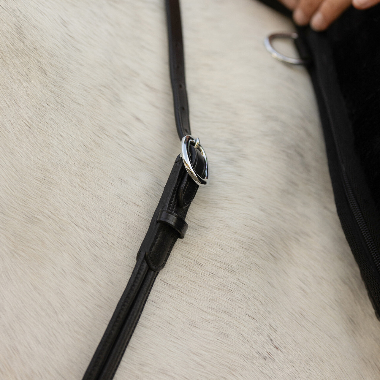 Neck rope adjustable in leather, Liberta QHP, black - 9