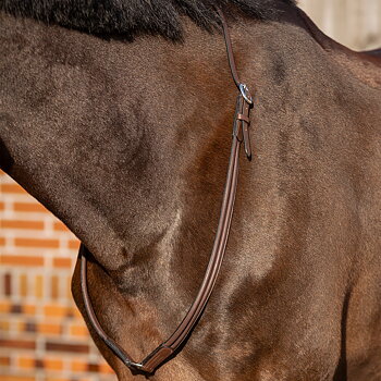 Balance Rein / halsring  / cordeo, QHP Liberta (läder), brun