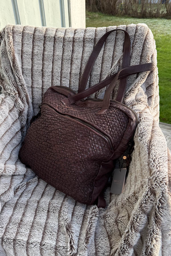 Unmade - Leather  Cotton Braid Workbag Brown - 8