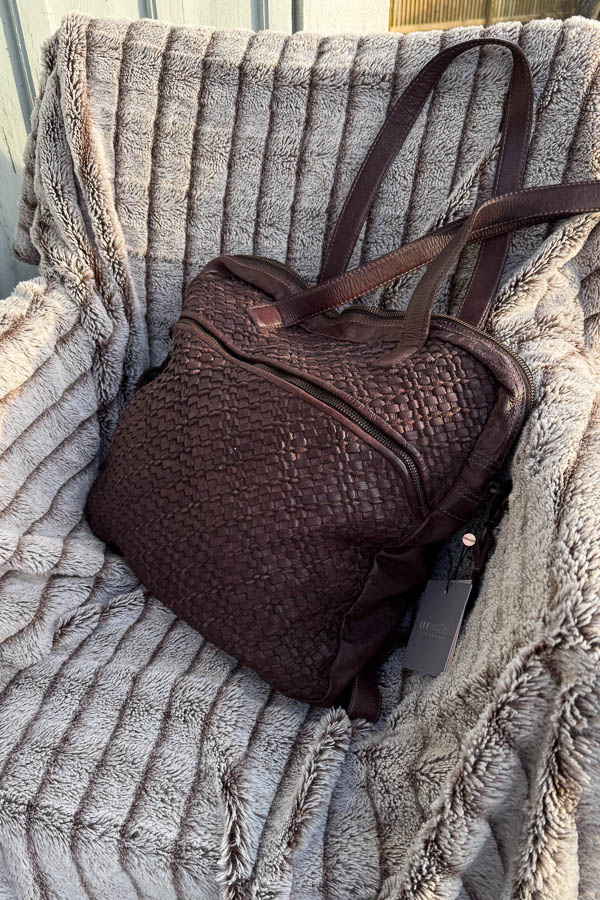 Unmade - Leather  Cotton Braid Workbag Brown - 9