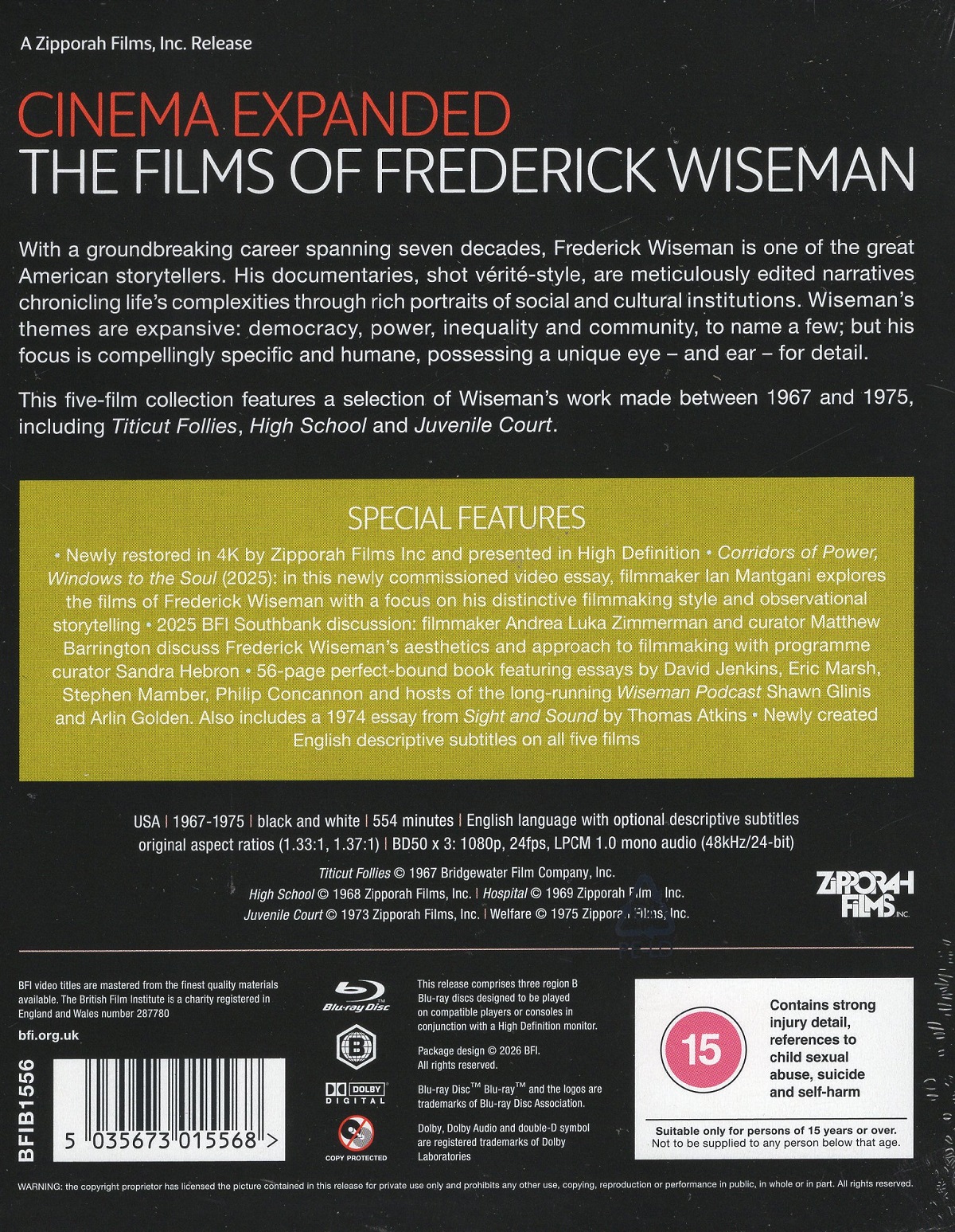 Cinema Expanded: The Films of Frederick Wiseman (ej svensk text) (Blu-ray) - 2