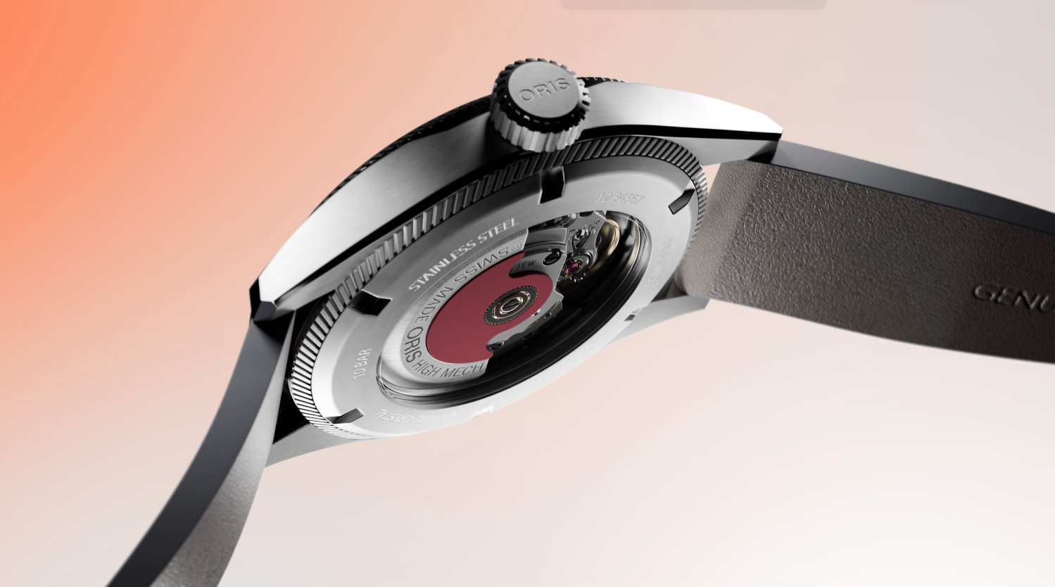 01 733 7805 4163-07 6 20 15LC Oris ProPilot Date 41 grå, läder