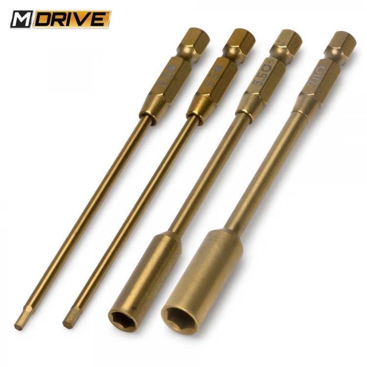 MDRIVE Power Tool Bits Set Insex 2+2.5 & Mutter 5.5+7mm - 2