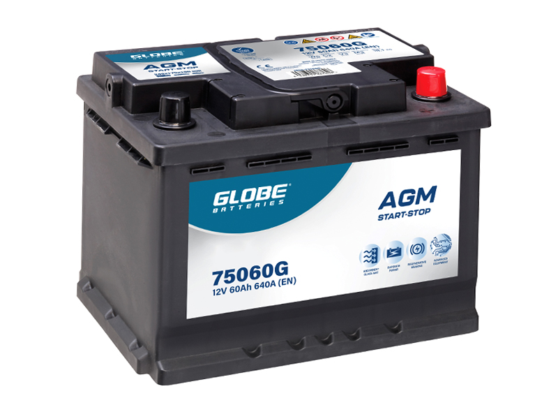 Globe  AGM batteri  12V 60Ah CCA 640 A (EN) 