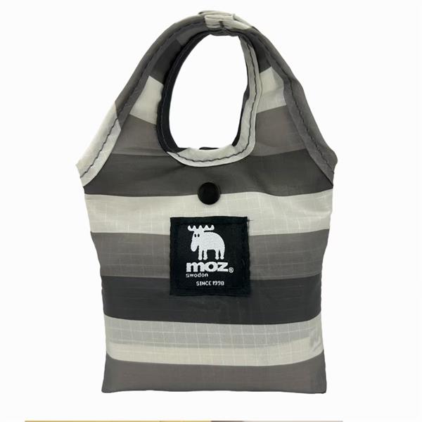 Foldable bag Rpet, striped black - 2
