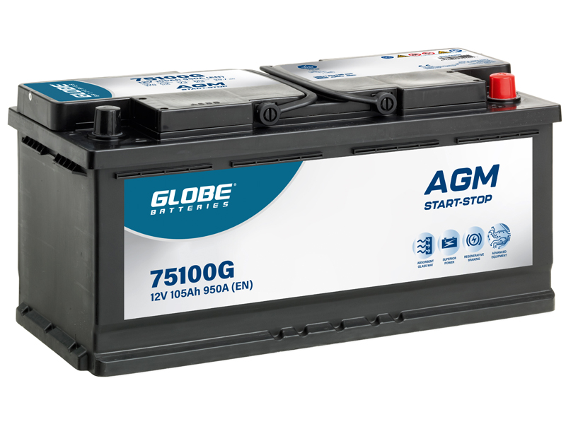 Globe AGM 12 V 105 Ah CCA 950 A (EN)