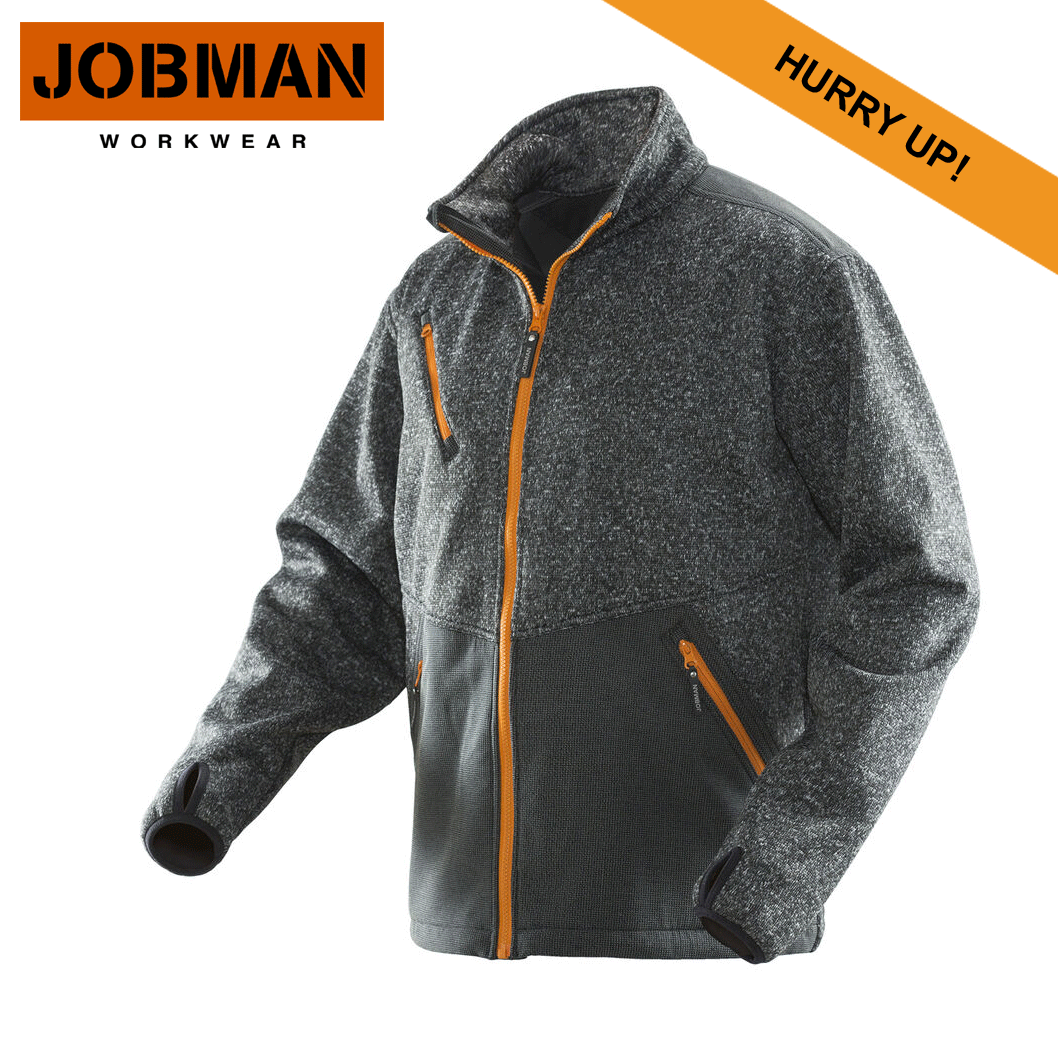Softshelljacka Jobman Svartmelerad