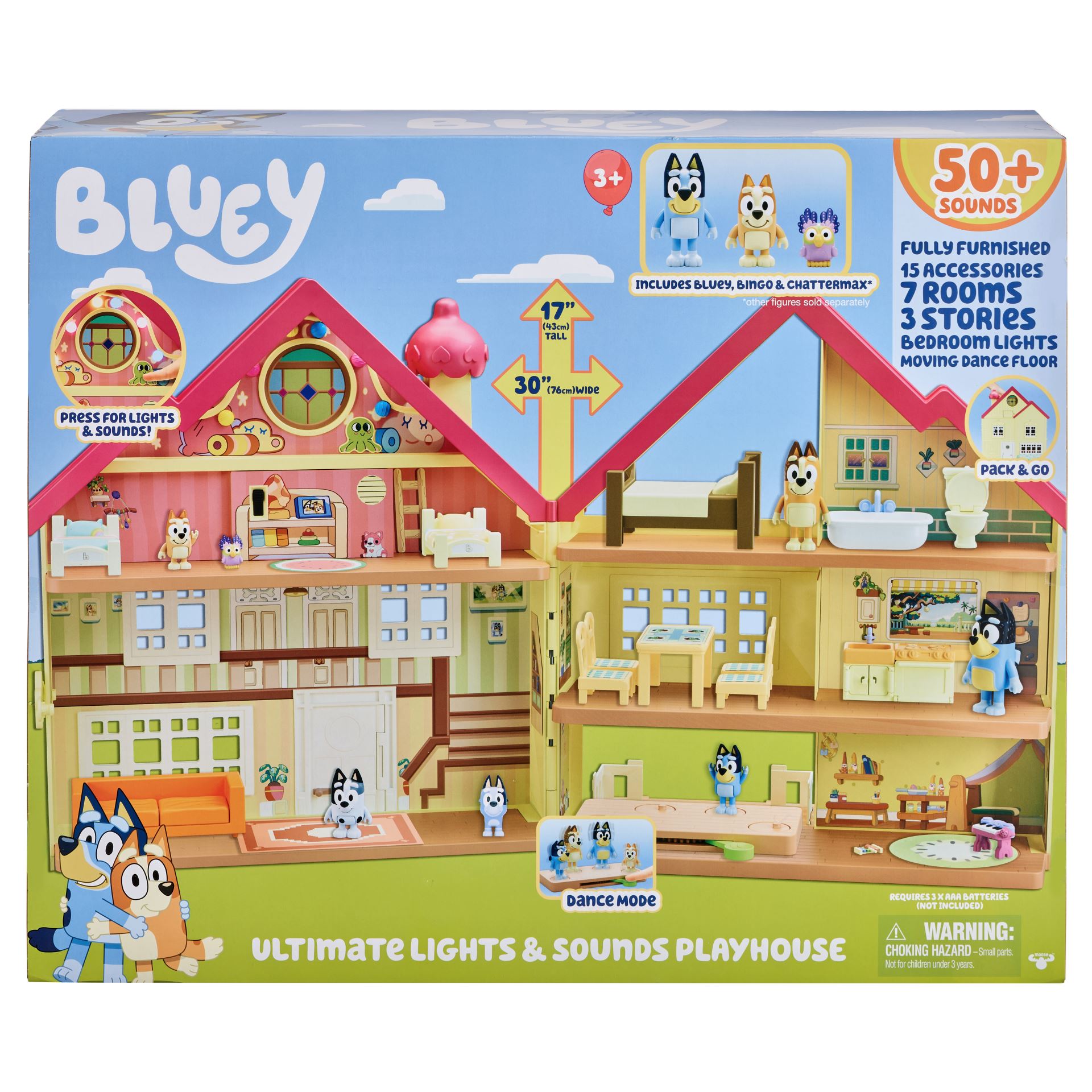 BLUEY Deluxe-hus med ljus och ljud