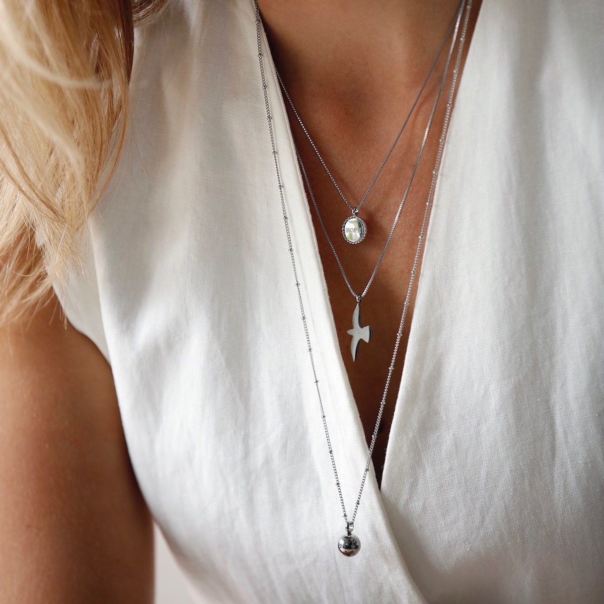 Bud to Rose Halsband Dove Silver - 3