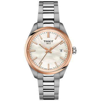 T150.210.21.111.00 Tissot PR 100 34 pärlemor och rosé ring