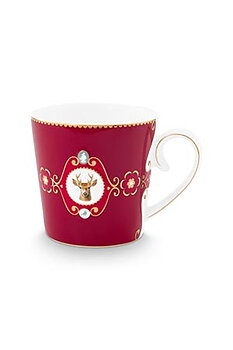 Pip Studio Mugg Love Birds Medallion Deer Dark Red