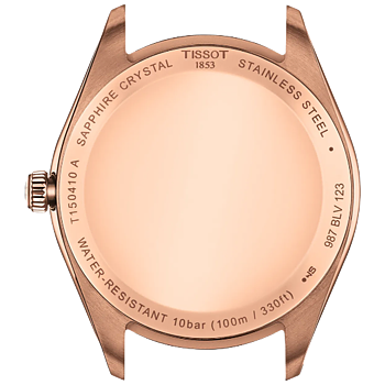 T150.410.33.051.00 Tissot PR 100 Quartz 40 svart och rosé  baksida