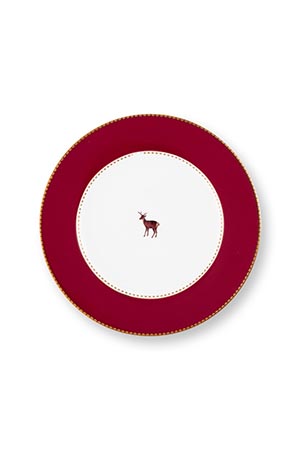 Pip Studio Assiett Love Birds Dark Red 