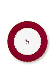 Pip Studio Assiett Love Birds Dark Red 