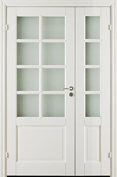 Pardörr ODEN 3 Vit SP8/SP4 bred+smal