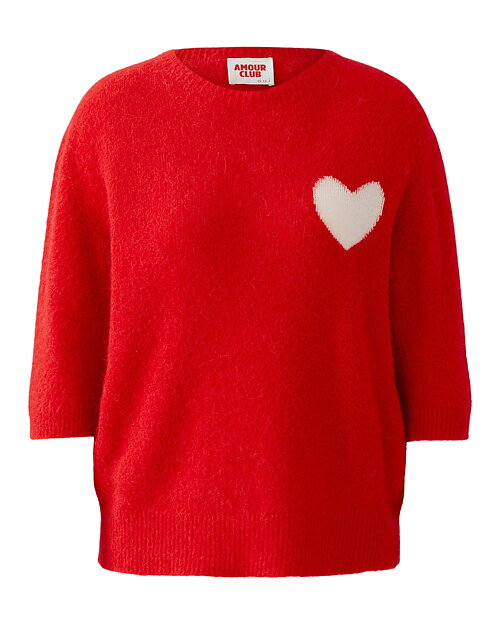Jumper kort ärm röd med vitt hjärta - 6